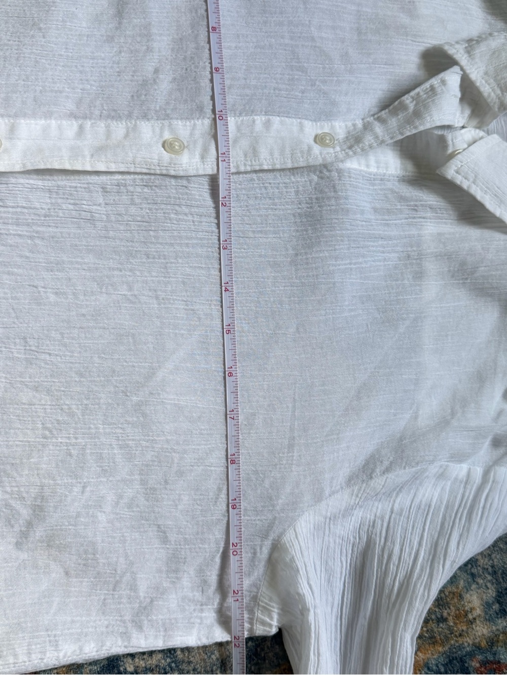 H&M White Lightweight Button Front Shirt - Picture 5 of 6